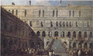 Francesco Guardi The Coronation of the Doge on the Staircase of the Giants at the Ducal Palace (mk05) Germany oil painting art